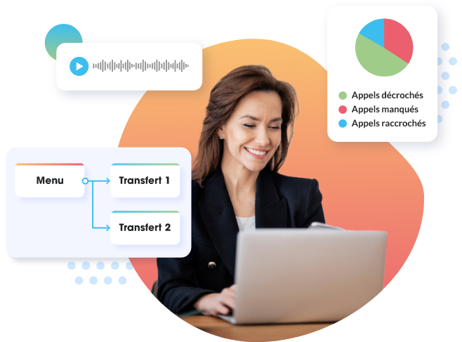 Utilisation et visuel de l'interface du serveur vocal interactif Dexem